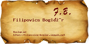 Filipovics Boglár névjegykártya